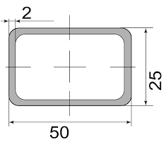 Труба профильная 50*25*2*3000