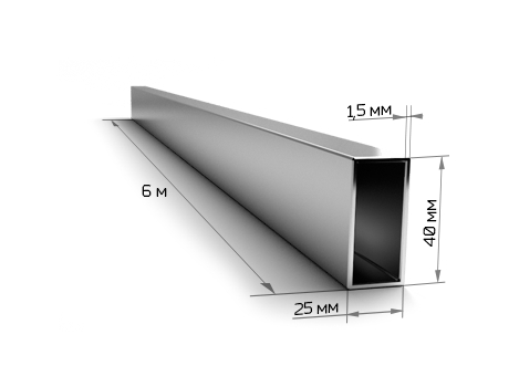 Труба профильная 40*25*1,5*6000